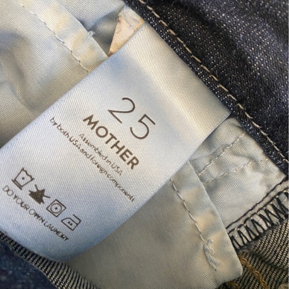 MOTHER || High Waisted Looker Ankle Fray in Close To The Edge Blue 25 - Picture 8 of 12